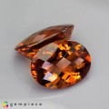 Natural Madeira citrine 21.16 Carats Madeira Orange Oval Checker 18x13 mm Loose Gemstone - Image 7