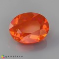Natural Fire Opal 1.24 Carats Fire Orange With Play Of Colors Oval 9x7 mm Loose Gemstone - Image 1