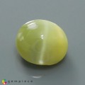 Natural Chrysoberyl cats eye 1.24 Carats Honey Yellow Oval Cabochon 6x5 mm Loose Gemstone - Image 2