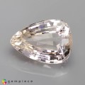 Natural Beryl 7.56 Carats Half White Pear Custom 14x10 mm Loose Gemstone - Image 1