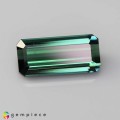 Natural Tourmaline 3.25 Carats Teal Green Emerald Cut 13x6 mm Loose Gemstone - Image 1