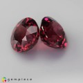Natural Rhodolite garnet pair 4.70 Carats Purplish Pink Round 8x5 mm Loose Gemstone - Image 4