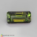 Natural Tourmaline 2.27 Carats Honey Green Emerald 11x5 mm Loose Gemstone - Image 1