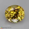Natural Grossular garnet 1.59 Carats Yellow Oval 7x6 mm Loose Gemstone - Image 1