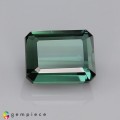 Natural Tourmaline 3.35 Carats Greenish Blue Emerald Cut 9x7 mm Loose Gemstone - Image 1