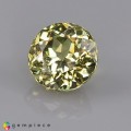 Natural Grossular garnet 1.09 Carats Pastel Yellow Round 6x4 mm Loose Gemstone - Image 1
