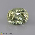 Natural Amblygonite 2.09 Carats Yellowish Green Oval 8x7 mm Loose Gemstone - Image 1