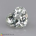 Natural Tourmaline 2.59 Carats Half White Heart  9x8 mm Loose Gemstone - Image 2