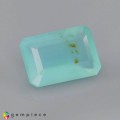 Natural Peru opal 1.99 Carats Paraiba Blue Green Emerald Cut 11x7 mm Loose Gemstone - Image 1