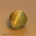 Natural Chrysoberyl cats eye 1.12 Carats Very Light Baby Greenish Yellow Oval Cabochon 6x5 mm Loose Gemstone - Image 1