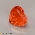 Natural Fire opal 2.35 Carats Tangy Orange Heart  10x9 mm Loose Gemstone - Image 3