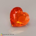 Natural Fire opal 2.35 Carats Tangy Orange Heart  10x9 mm Loose Gemstone - Image 7