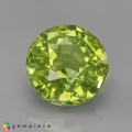 Natural Peridot 4.21 Carats Meadow Green Round 10x6 mm Loose Gemstone - Image 1