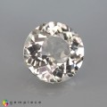 Natural Montebrasite 1.54 Carats Half White Round 7x4 mm Loose Gemstone - Image 1