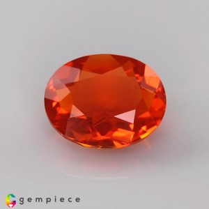fire opal  1.21cts - 9x7mm