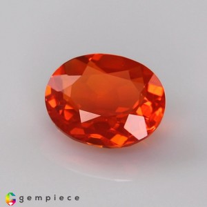 fire opal  1.21cts - 9x7mm