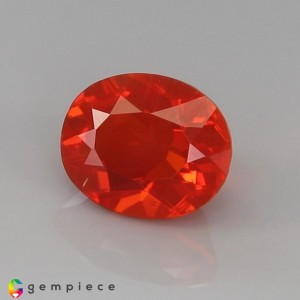 fire opal  1.26cts - 8x7mm