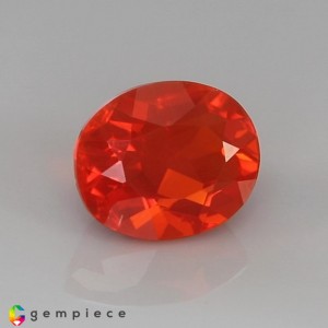 fire opal  1.26cts - 8x7mm