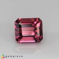 Natural Tourmaline 1.25 Carats Vivid Purplish Pink Emerald Cut 6x5 mm Loose Gemstone - Image 1