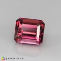 Natural Tourmaline 1.25 Carats Vivid Purplish Pink Emerald Cut 6x5 mm Loose Gemstone - Image 2