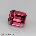 Natural Tourmaline 1.25 Carats Vivid Purplish Pink Emerald Cut 6x5 mm Loose Gemstone - Image 3