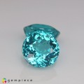 Natural Apatite 2.88 Carats Paraiba Blue Round 7x5 mm Loose Gemstone - Image 1