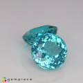 Natural Apatite 2.88 Carats Paraiba Blue Round 7x5 mm Loose Gemstone - Image 6
