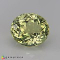 Natural Amblygonite 1.63 Carats Yellowish Green Oval 8x6 mm Loose Gemstone - Image 1