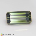 Natural Tourmaline 3.72 Carats Green to Champagne Green Emerald 12x6 mm Loose Gemstone - Image 2