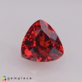 Natural Spessartite garnet 1.96 Carats Fire Red Trilliant  7x5 mm Loose Gemstone - Image 1
