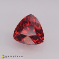 Natural Spessartite garnet 1.96 Carats Fire Red Trilliant  7x5 mm Loose Gemstone - Image 2