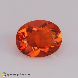 fire opal  0.98cts - 8x6mm