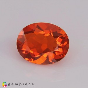 fire opal  0.98cts - 8x6mm
