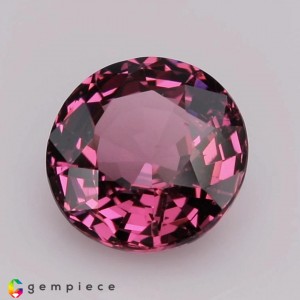 Purplish pink natural spinel round  1.97cts - 8x4mm Purplish pink natural spinel round  1.97cts - 8x4mm