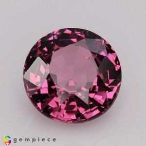 Purplish pink natural spinel round  1.97cts - 8x4mm Purplish pink natural spinel round  1.97cts - 8x4mm