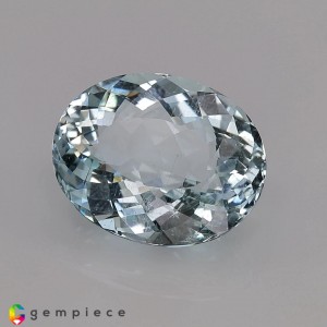 Light Ice Blue Natural Aquamarine  6.47cts - 14x11mm