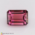 Natural Tourmaline 2.73 Carats Purplish Pink Emerald Cut 9x6 mm Loose Gemstone - Image 1