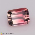 Natural Tourmaline 1.42 Carats Pink to Champagne Emerald 7x5 mm Loose Gemstone - Image 1