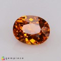 Natural Spessartite garnet 1.29 Carats Mandarin Orange Oval 7x6 mm Loose Gemstone - Image 2