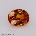 Natural Spessartite garnet 1.29 Carats Mandarin Orange Oval 7x6 mm Loose Gemstone - Image 1