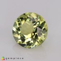 Natural Amblygonite 1.31 Carats Yellowish Green Round 7x5 mm Loose Gemstone - Image 2