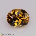 Natural Grossular garnet 1.57 Carats Honey Brown Oval 7x6 mm Loose Gemstone - Image 1