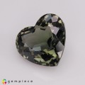 Natural Tourmaline 6.10 Carats Ash Green Heart  11x12 mm Loose Gemstone - Image 3