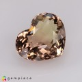 Natural Tourmaline 4.18 Carats Champagne Heart  12x10 mm Loose Gemstone - Image 3