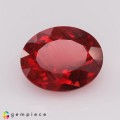 Natural Andesine 2.37 Carats Blood Red Oval 10x8 mm Loose Gemstone - Image 1