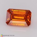 Natural Sphalerite 4.95 Carats Sunset Orange Emerald Cut 11x7 mm Loose Gemstone - Image 2