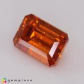 Natural Sphalerite 4.95 Carats Sunset Orange Emerald Cut 11x7 mm Loose Gemstone - Image 3