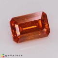 Natural Sphalerite 4.95 Carats Sunset Orange Emerald Cut 11x7 mm Loose Gemstone - Image 6