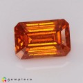 Natural Sphalerite 4.95 Carats Sunset Orange Emerald Cut 11x7 mm Loose Gemstone - Image 7