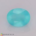 Natural Peru opal 1.27 Carats Paraiba Blue Green Oval 8x7 mm Loose Gemstone - Image 1
